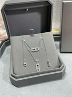 [LUXE]MOVE 2 ROW DIAMOND NECKLACE