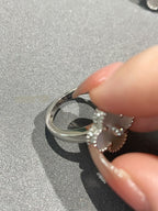 [Luxe]CLOVER SILVER MOP DIAMOND RING