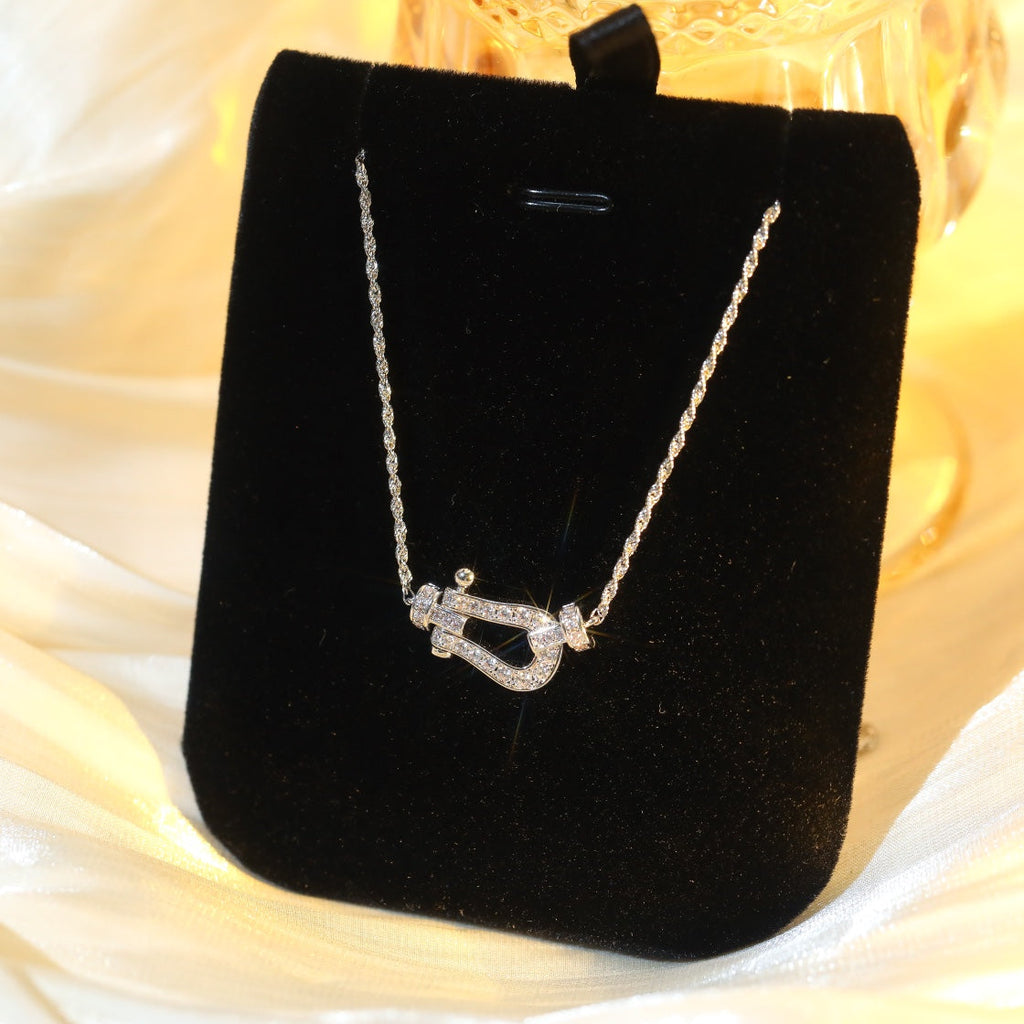 [Luxe] COLLIER FORCE 10 DIAMANTS ARGENT MINI MODÈLE