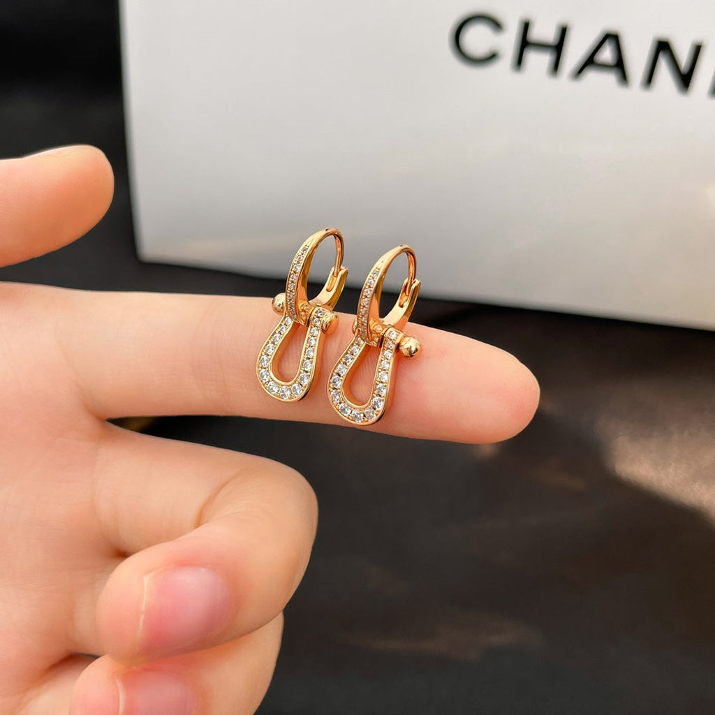 [Luxe]フォース10 フルダイヤモンドドロップイヤリング ミディアムモデル