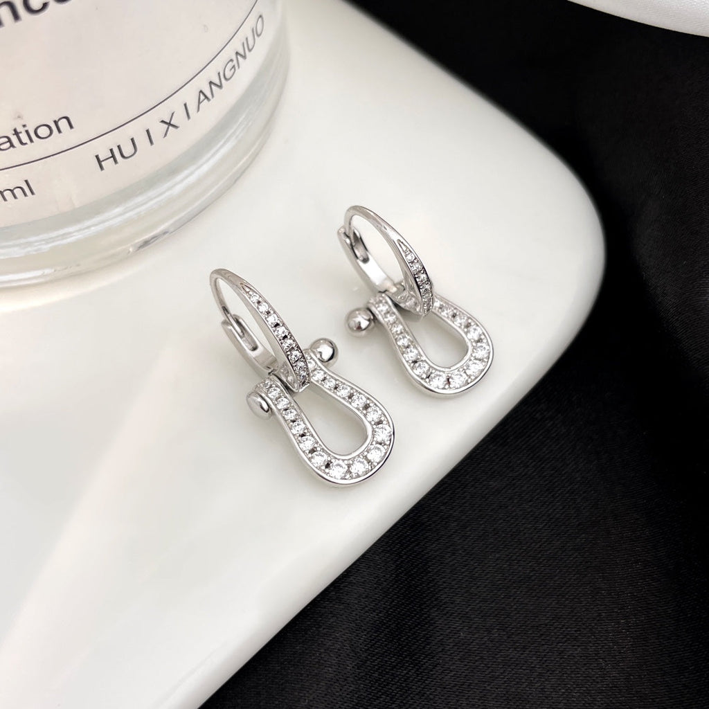 [Luxe]フォース10 フルダイヤモンドドロップイヤリング ミディアムモデル