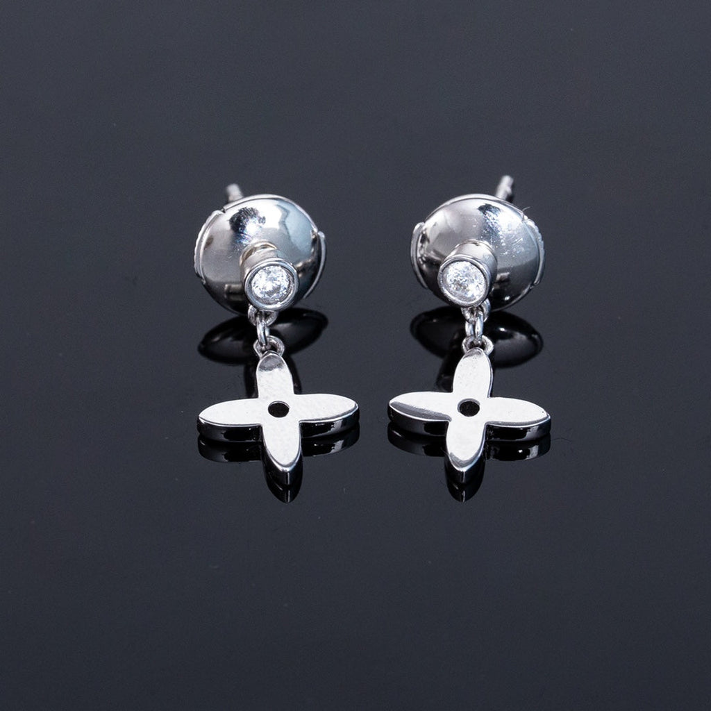 [Luxe]VIDYLLE シルバー ダイヤモンド ミニドロップイヤリング