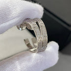 [Luxe Jewelry]LOVE EARRINGS 3.6MM DIAMOND PAVED