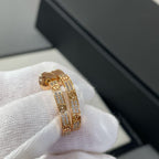 [Luxe]LOVE DIAMOND PINK GOLD HOOP EARRINGS