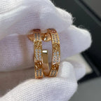 [Luxe Jewelry]LOVE EARRINGS 3.6MM DIAMOND PAVED