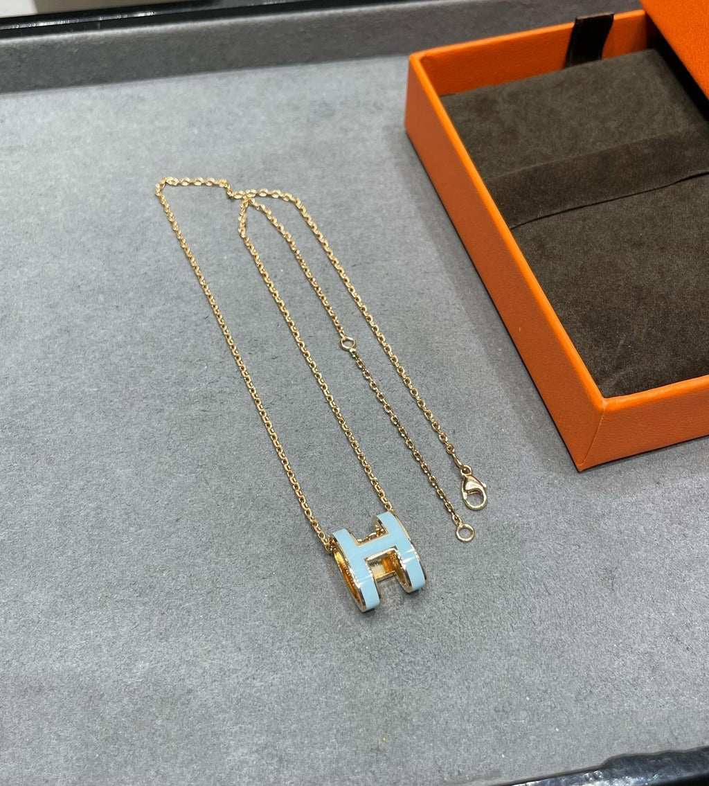 [Luxe]POP H スカイブルーネックレス