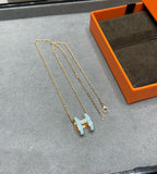 [Luxe]POP H スカイブルーネックレス
