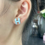 [Luxe]POP H スカイブルー スタッドピアス
