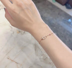 [Luxe]FORCE 10 DIAMOND CHAIN LINK PINK GOLD BRACELET