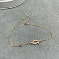 [Luxe]FORCE 10 DIAMOND CHAIN LINK PINK GOLD BRACELET