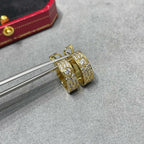 [Luxe Jewelry]LOVE 5.5MM DIAMOND PAVED EARRINGS