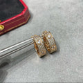 [Luxe Jewelry]LOVE 5.5MM DIAMOND PAVED EARRINGS