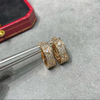 [Luxe Jewelry]LOVE 5.5MM DIAMOND PAVED EARRINGS