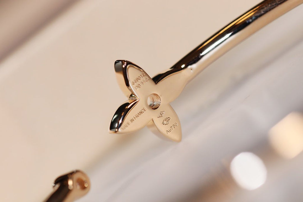 [Luxe]IDYLLE ゴールド オープンブレスレット ダイヤモンドパヴェ