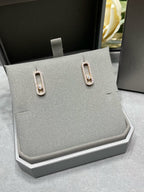 [LUXE]MOVE UNO STUD DIAMOND PAVED EARRINGS