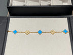 [Luxe] CLOVER 5 MOTIF BLUE AGATE BRACELET COLLECTION