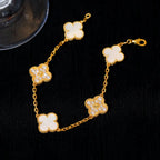 [Luxe]CLOVER WHITE PEARL MOP 5 MOTIF BRACELET COLLECTION
