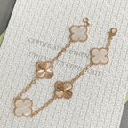 [Luxe]CLOVER WHITE PEARL MOP 5 MOTIF BRACELET COLLECTION