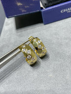 [Luxe]Boucles d'oreilles créoles en diamant BEE LOVE 