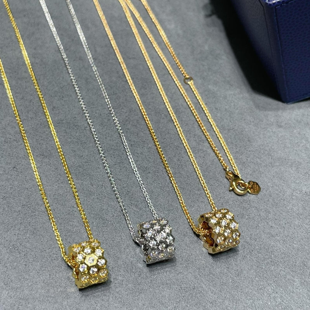 [Luxe]BEE LOVE ダイヤモンド パヴェ 3列ネックレス