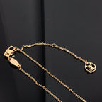 [Luxe] COLLIER OR ROSE FLEUR DE COULEUR MOP SOLEIL