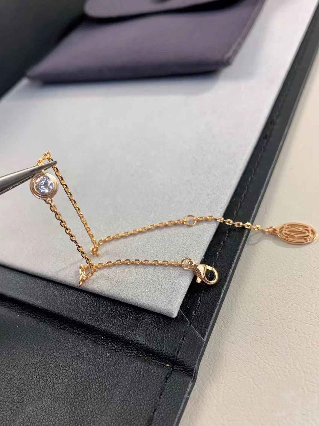 [Luxe]DAMOUR DIAMOND LINK BRACELET