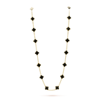 [Luxe]CLOVER 20 MOTIFS ONYX NECKLACE