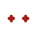 [Luxe]CLOVER MINI 9.5MM CARNELIAN EARRINGS