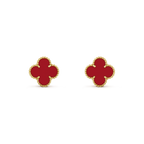 [Luxe]CLOVER MINI 9.5MM CARNELIAN EARRINGS
