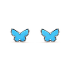 [Luxe]BUTTERFLY TURQUOISE EARRINGS SILVER