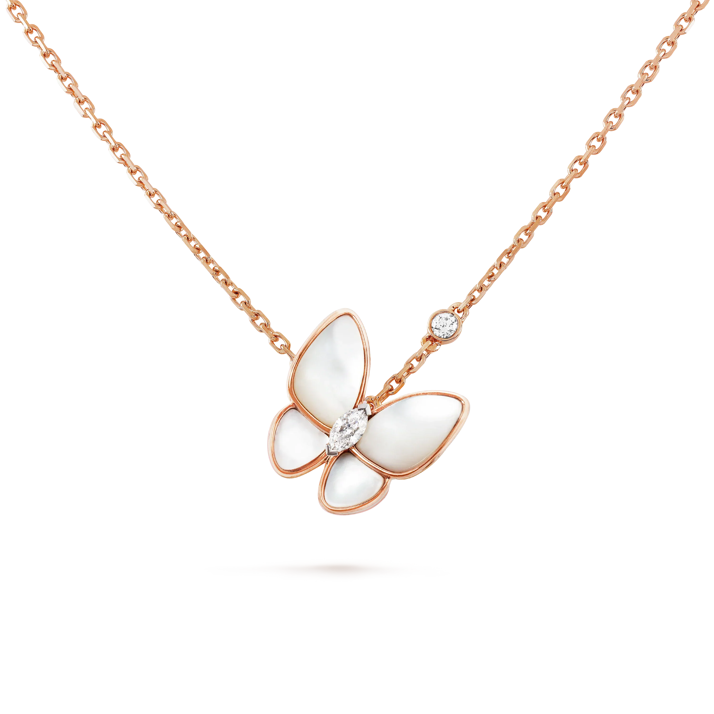 [Luxe]BUTTERFLY MOP DIAMOND NECKLACE