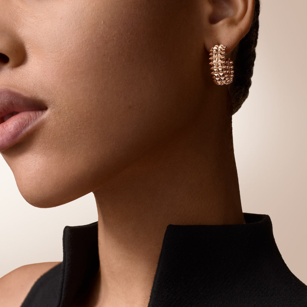 [Luxe Jewelry]CLASH 9.2MM DOUBLE ROW EARRINGS