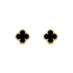 [Luxe]CLOVER MINI 9.5MM BLACK MOP EARRINGS