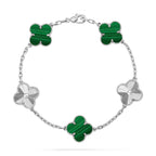 [Luxe] CLOVER 5 MOTIF MALACHITE BRACELET COLLECTION