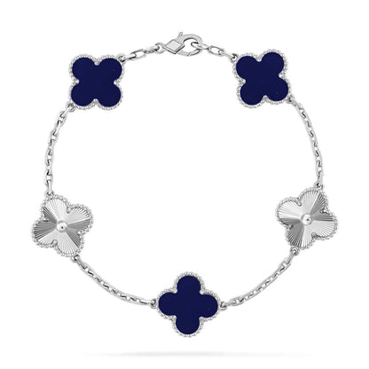 [Luxe]CLOVER 5 MOTIF LAPIS LAZULI BRACELET COLLECTION