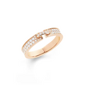 [Luxe] BAGUE ALLIANCE LIENS VIDENCE PAVÉE DIAMANTS 4 MM