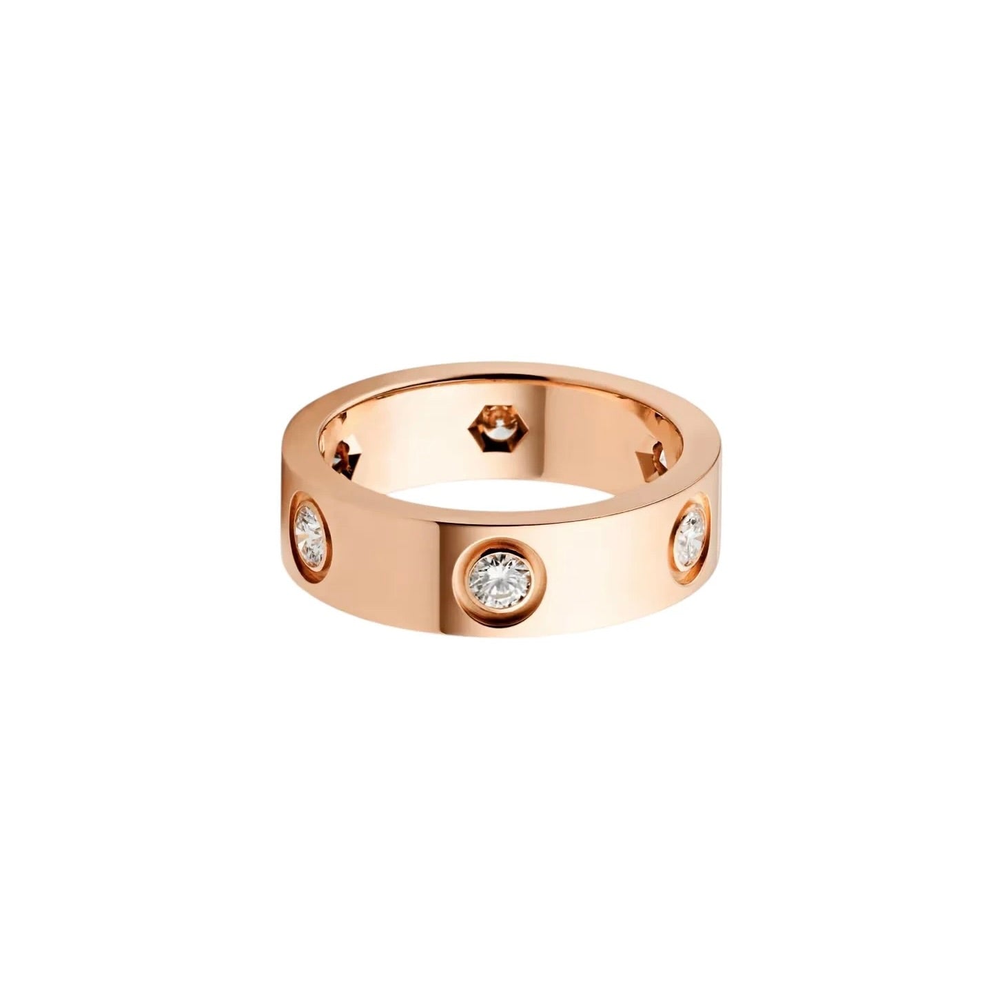 [Luxe Jewelry]LOVE 5.5MM 6 DIAMOND RING