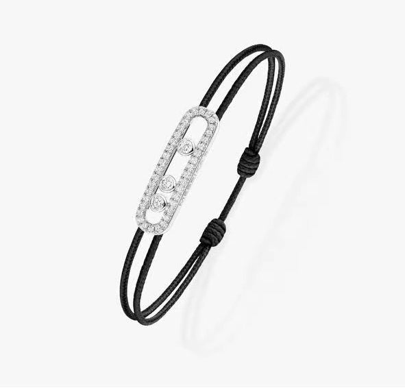 [LUXE]Messika Care(s) pink cord pavé bracelet
