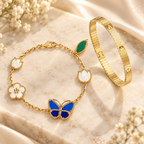 [LUXE] Lucky Spring Butterfly 5-Motif & LOVE Unlimited Bracelet Stack Set