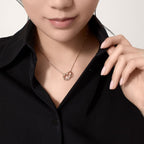[Luxe Jewelry]LOVE  FULL DIAMOND PENDANT NECKLACE