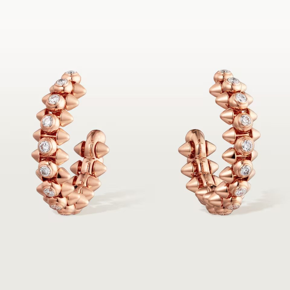 [Luxe Jewelry]CLASH FULL DIAMOND MEDIUM EARRINGS
