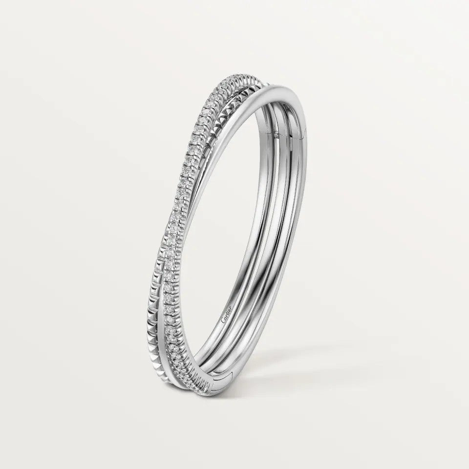 [Luxe Jewelry]ETINCELLE HALF-PAVED DIAMOND BRACELET
