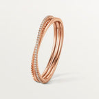 [Luxe Jewelry]ETINCELLE HALF-PAVED DIAMOND BRACELET
