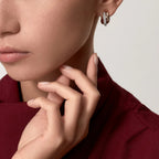 [Luxe Jewelry]TRINITY HALF DIAMOND  CLASSIC EARRINGS