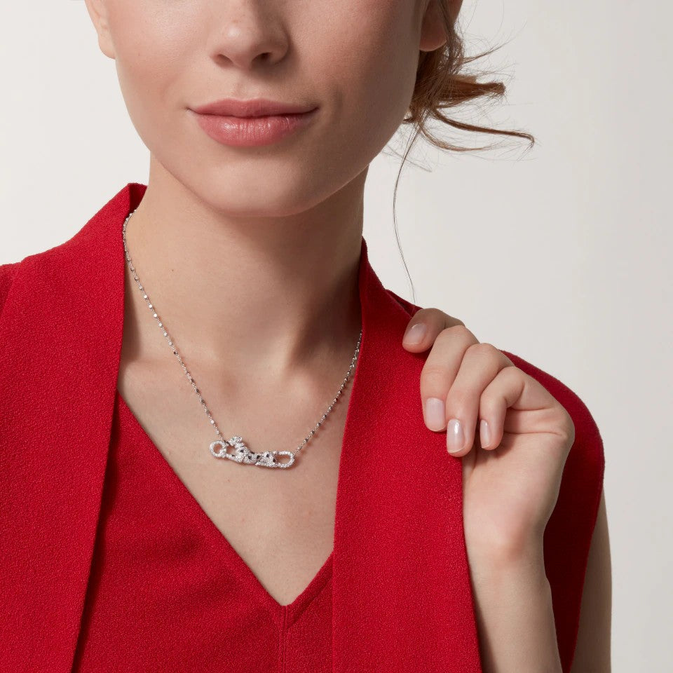[Luxe Jewelry]PANTHERE PAVED DIAMOND NECKLACE