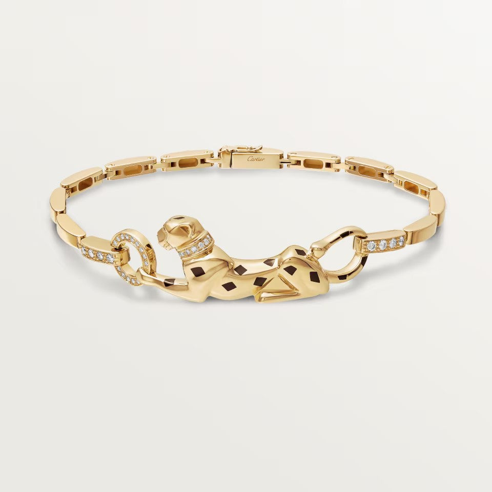 [Luxe Jewelry]PANTHERE HALF DIAMOND ON CHAIN BRACELET