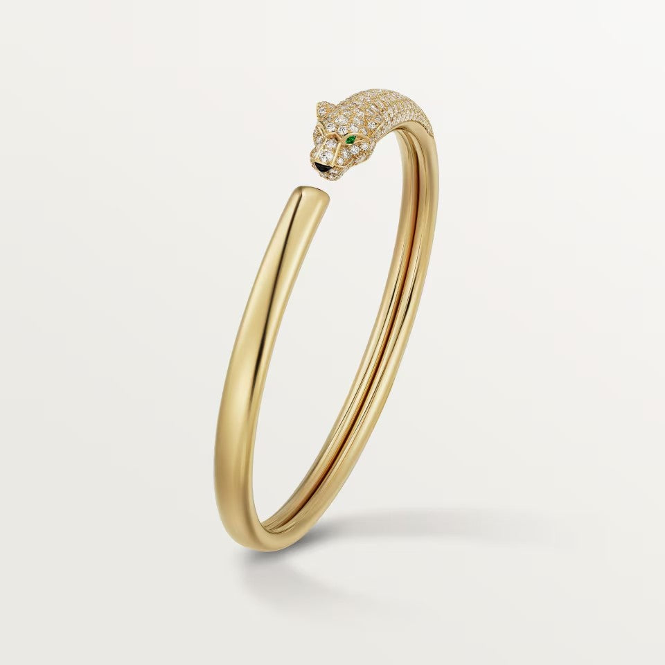 [Luxe Jewelry]PANTHERE HALF DIAMOND OPEN BRACELET