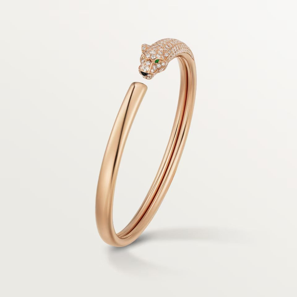 [Luxe Jewelry]PANTHERE HALF DIAMOND OPEN BRACELET