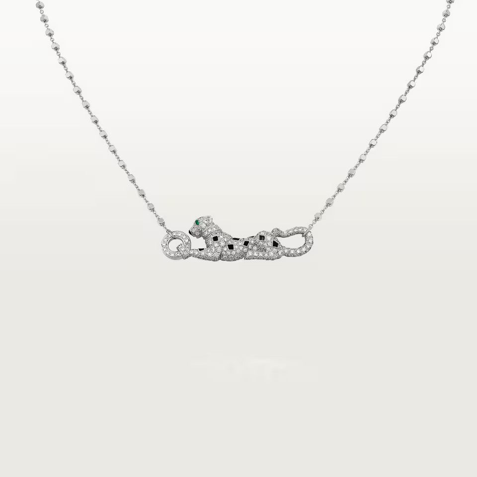 [Luxe Jewelry]PANTHERE PAVED DIAMOND NECKLACE