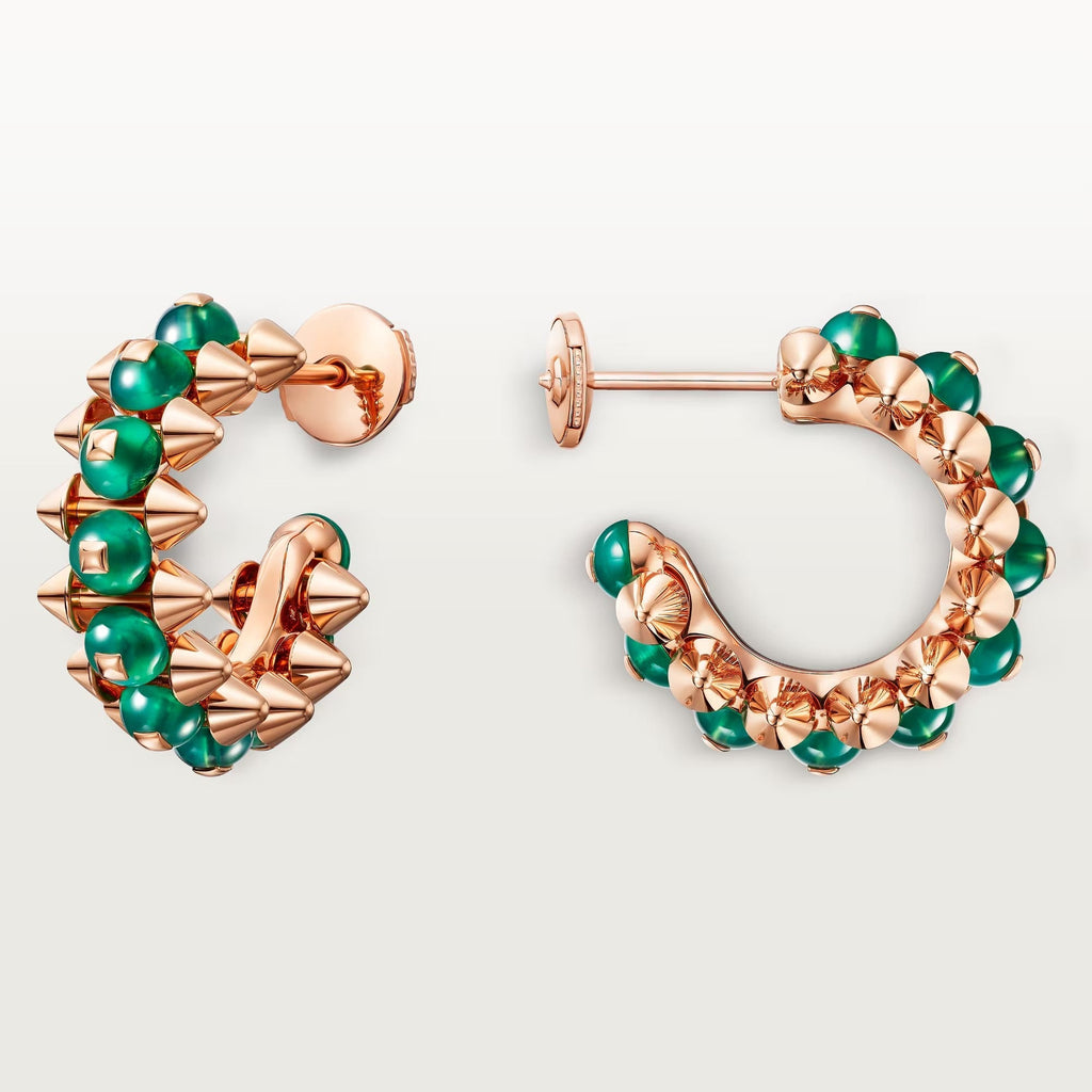 [Luxe Jewelry]CLASH 7.9MM AGATE CHALCEDONY EARRINGS